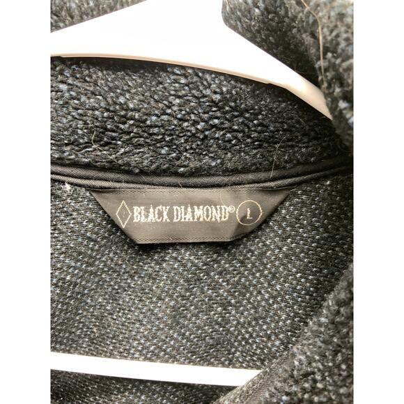 Vintage Black Diamond Woodsy Moose Print Fleese Vest Size L - Picture 2 of 5